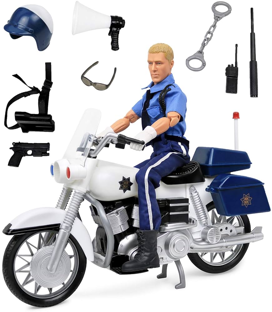 Amazon.co.jp: Click N' Play Police On Motorcycle 30cm Inch